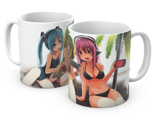 Kubek 330ml Vocaloid Super Sonico anime + imię