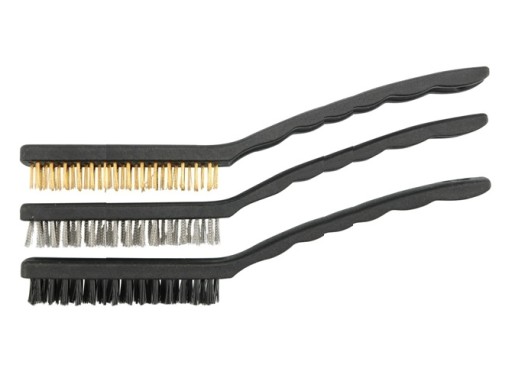 SZCZOTKI 3SZT MIEDZ STAL NYLON 23CM VOREL 06964