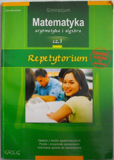 Gimnazjum matematyka cz. 1 repetytorium GREG