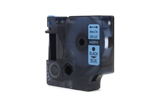 Taśma do Dymo D1 Czarny na Niebieskim 9mm/7m 40916