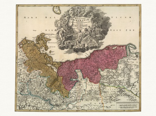 POMORZE ZACH. Szczecin WIELKOPOLSKA mapa 1716 rok