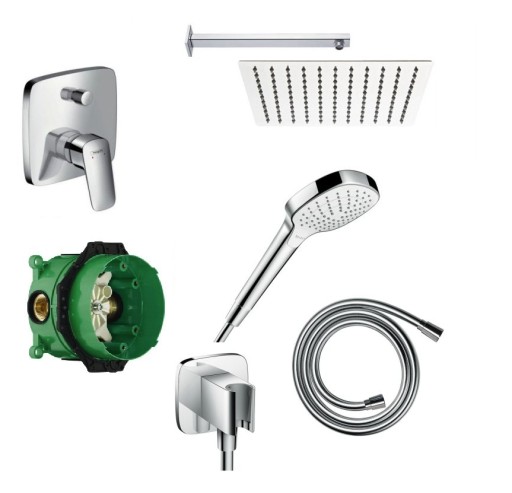 Zestaw podtynkowy Hansgrohe Logis 7w1 - 25 cm