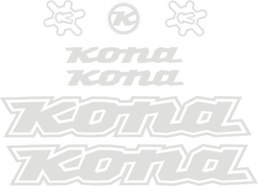 KONA białe naklejki rower 38-2C RÓŻNE KOLORY