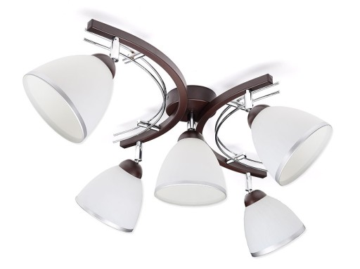 Lampa sufitowa plafon żyrandol 5xE27 klosz kubek