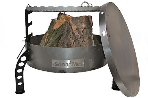 PALENISKO XL + NOGI KUTE RUSZT INOX + POKRYWA S36