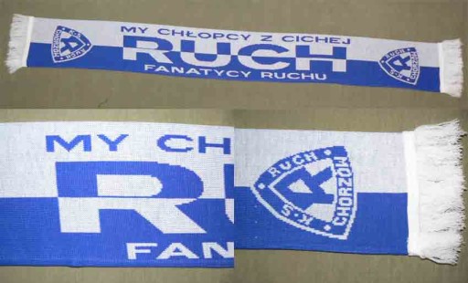 RUCH CHORZÓW !! Szalik My Chłopcy z Cichej !! Fanatycy RUCHU !!