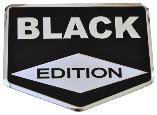 NAKLEJKI NAKLEJKA EMBLEMAT BLACK EDITION 3D CHROM