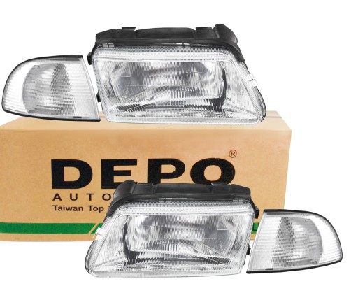 REFLEKTORY LAMPY AUDI A4 94-98 + MIGACZE DEPO KPL