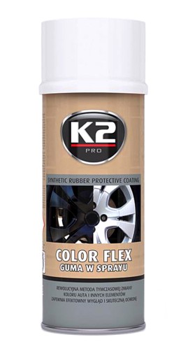 K2 COLOR FLEX GUMA W SPRAYU WHITE L343BI 400ML