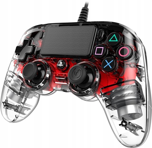 NACON COMPACT Czerwony Świecący PS4 Sony Gamepad