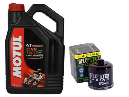 Olej MOTUL 7100 10 W 60 4L + filtr Hiflo Racing