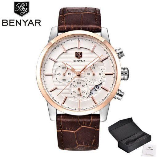 BENYAR ZEGAREK MĘSKI KLASYCZNy CHRONOGRAPH+PUDEŁKO