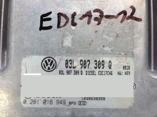 ECU VW PASSAT CC 2.0 03L907309Q 0281016949 DOPISZĘ