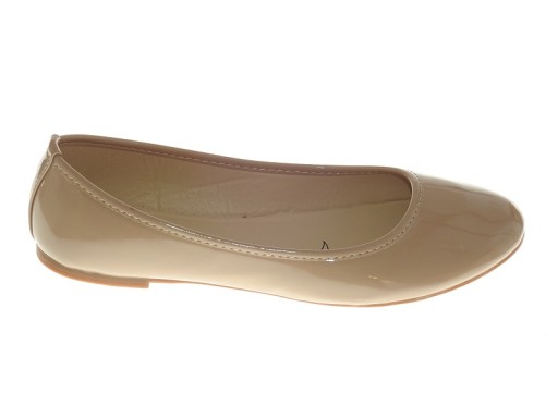 SUPER CENA ! BALERINY LAKIEROWANE 2171 Beige r.37