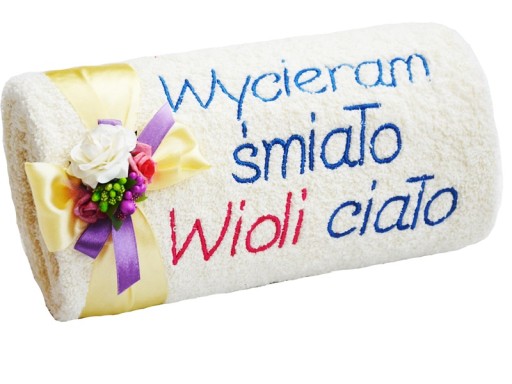 Prezent na Urodziny DUŻY Ręcznik z Haftem Imieniem