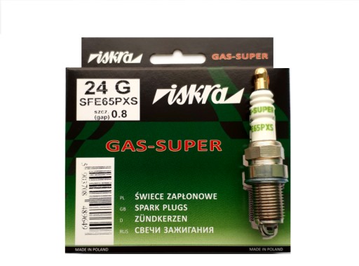 Świece ISKRA 24G OCTAVIA GOLF IV POLO 1,4 1,6 LPG