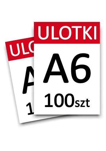 Ulotki A6 100szt. jednostronne