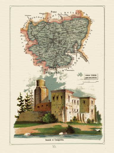 mapa ilustrowana TUREK Bazewicz 40x30 cm