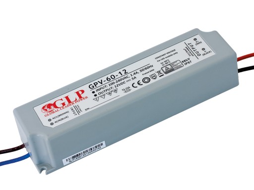 GLP ZASILACZ WODOODPORNY DO LED IP67 GPV-60-12 60W 12V