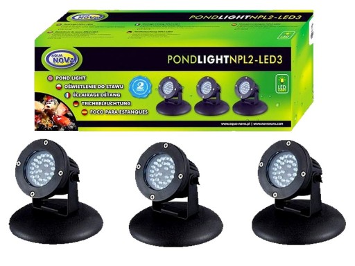 REFLEKTORY PODWODNE LED 3x2,2W + CZUJNIK ZMIERZCHU