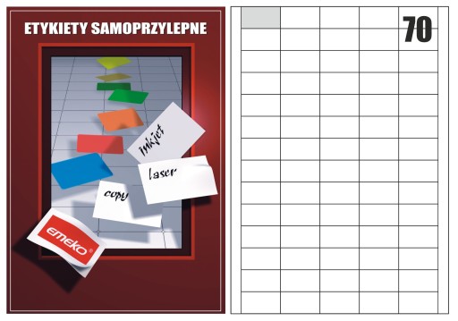ETYKIETY SAMOPRZ. NAKLEJKI A4 EP3666/70 38X21,2