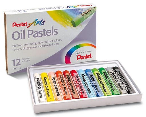 PENTEL Kredki Pastelowe Olejne 12 Kolorów PHN12
