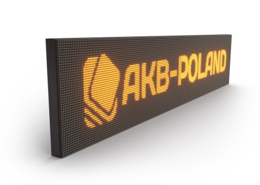 Reklama LED 192x16cm Wyświetlacz Tablica POMARAŃCZ