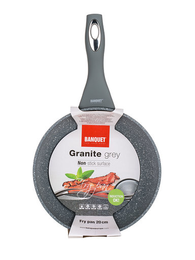 BANQUET- PATELNIA GRANITE GREY 20 CM INDUKCJA