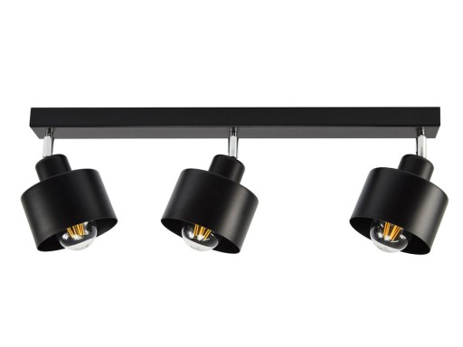 Lampa sufitowa żyrandol LED 3xE27 czarna 384-B3