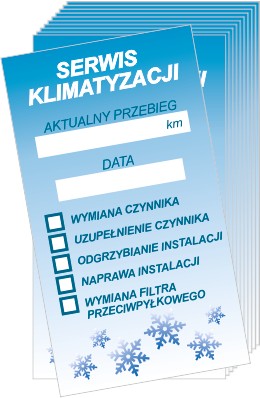 Naklejki serwisowe - KLIMATYZACJA 20 szt