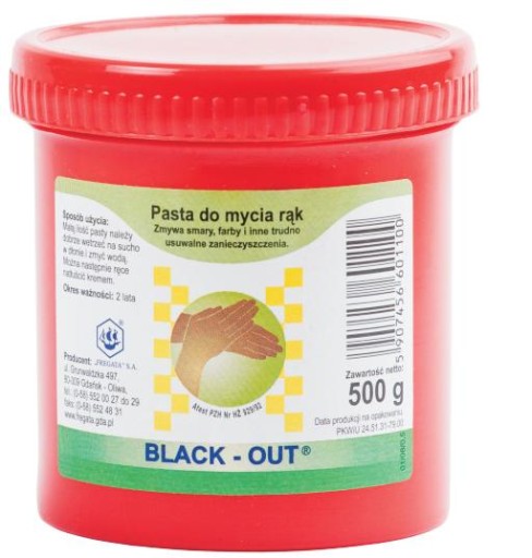 BLACK OUT PASTA BHP DO MYCIA RĄK 500G