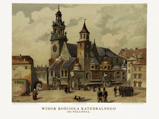 KRAKÓW Katedra na Wawelu KOSSAK 1886 r.