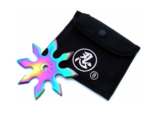 Gwiazdka Nóż Shuriken Ninja 8 Rainbow N404B