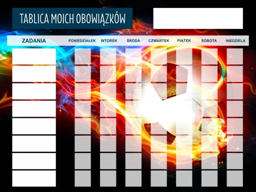 Motywacyjna tablica magnetyczna z obowiązkami
