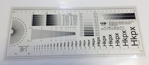 Miarka poligraficzna linijka grafika komputerowego