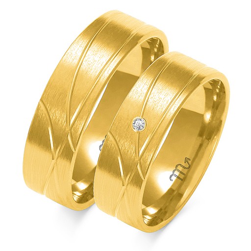 OBRĄCZKI ZŁOTE 14K 5,5 mm BRYLANT id A-134
