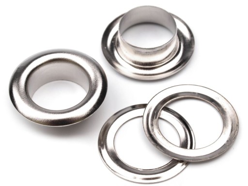 Oczka metalowe Srebrna fi 10 mm opak 10 sztuk
