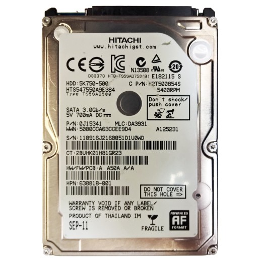 HITACHI HTS547550A9E384 | PN 0J15341 | dawca QoY