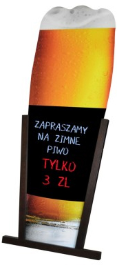 POTYKACZ REKLAMOWY PIWO STOJAK DO PISANIA DO BARU