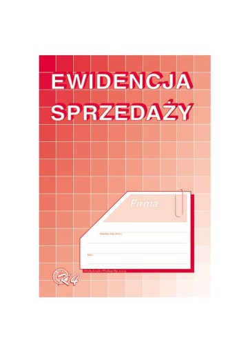 DRUK EWIDENCJA SPRZEDAŻY K4 format A5