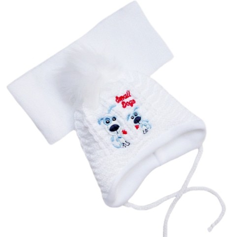 KOMPLET ZIMOWY czapka na polarze i szalik 40-42