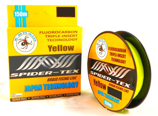 Plecionka Spider FLUO OSIEM SPLOTÓW 0,14mm. 150 m