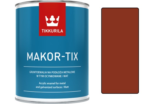 Tikkurila Makor-tix farba ocynk 1L czerwony tlenek