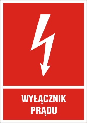 WYŁĄCZNIK PRĄDU 52x74 naklejka komplet 20szt