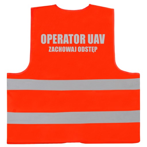 POMARAŃCZOWA KAMIZELKA LOGO OPERATOR UAV ATEST - M