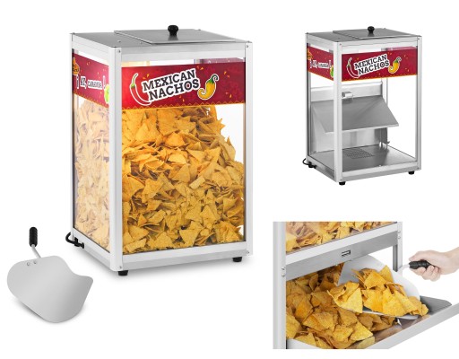 PODGRZEWACZ DO NACHOS ORZESZKÓW 40L LED + SZUFELKA