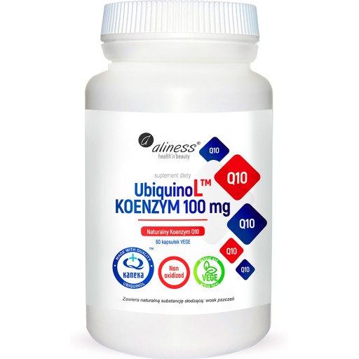 Aliness UbiquinoL Koenzym Q10 100 mg UBICHINOL Uroda Serce KRĄŻENIE 60 kaps