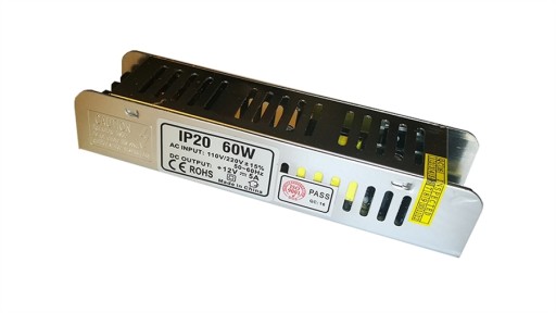 ZASILACZ MODUŁOWY 60W 12V 5A DO LED MODUŁOWY SLIM