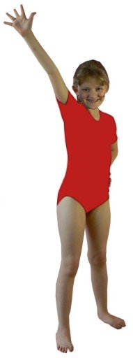 6003_BODY GIMNASTYCZNE rękaw kr rozm 116 red