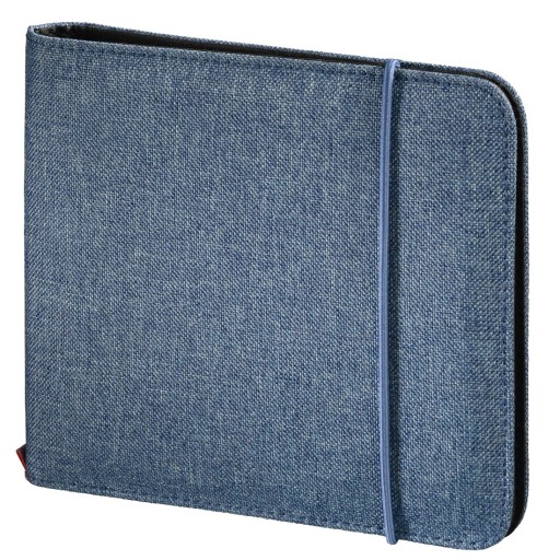 Pokrowiec Etui na 24 CD DVD Wallet SLIM HAMA Blue